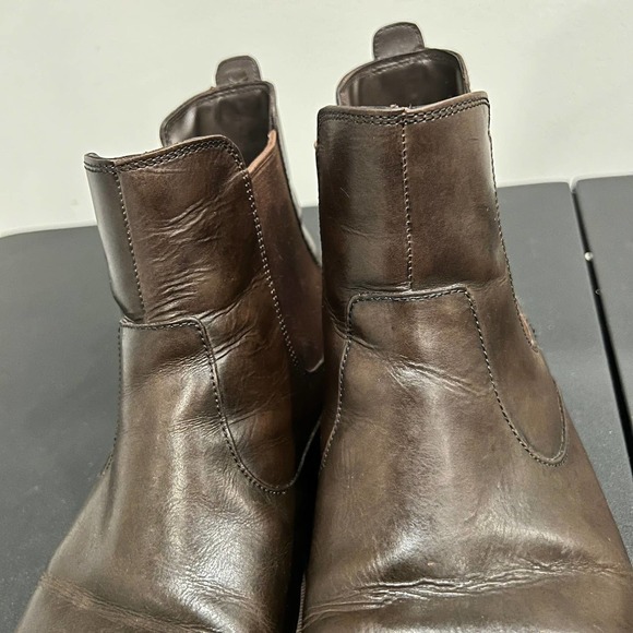 Cole Haan Mens Brown Leather Chelsea Heeled Boots Round Toe Size 11.5M - Picture 5 of 10